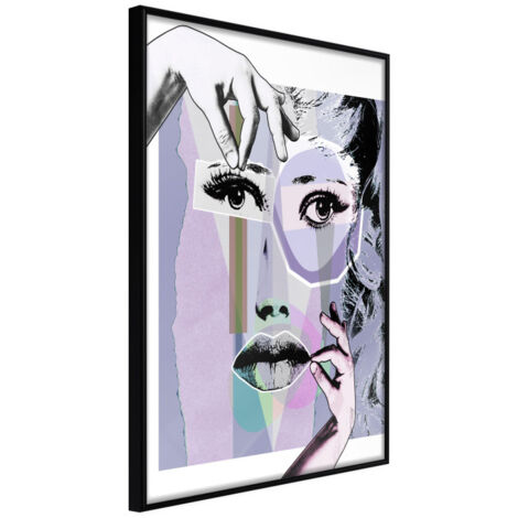 Affiche Murale Encadrée "Pieced Together" 21 x 30 cm Noir