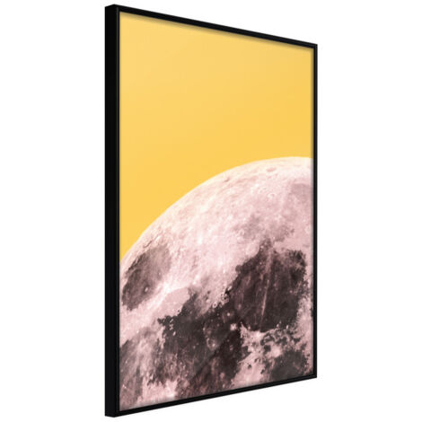 Affiche Murale Encadrée "Pink Moon" 30 x 42 cm Noir