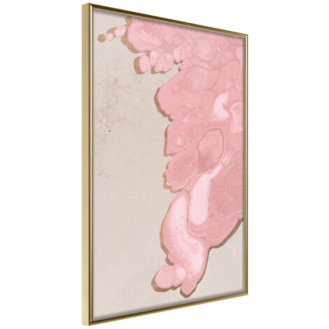 Affiche Murale Encadrée "Pink River" 30 x 42 cm Or