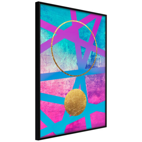 Affiche Murale Encadrée "Points of Intersections" 21 x 30 cm Noir