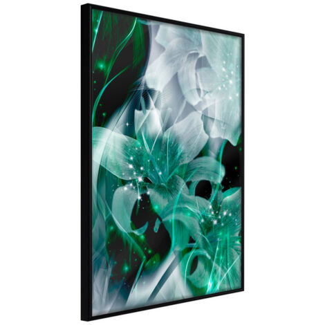 Affiche Murale Encadrée "Poisonous Flowers" 21 x 30 cm Noir