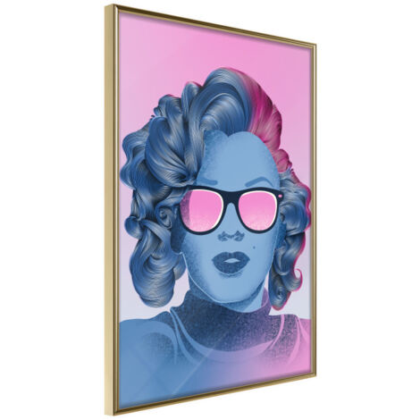 Affiche Murale Encadrée "Pop Culture Icon" 30 x 42 cm Or