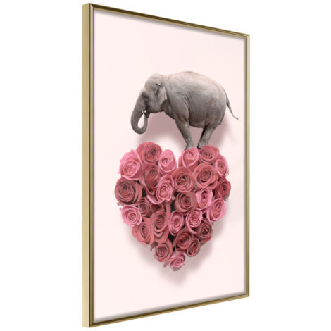 Affiche Murale Encadrée "Proof of Love" 30 x 42 cm Or