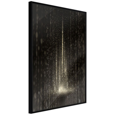 Affiche Murale Encadrée "Rain of Light" 30 x 42 cm Noir