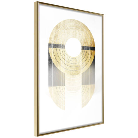 Affiche Murale Encadrée "Retro Records" 21 x 30 cm Or