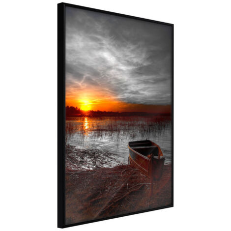 Affiche Murale Encadrée "Rising Sun" 30 x 42 cm Noir