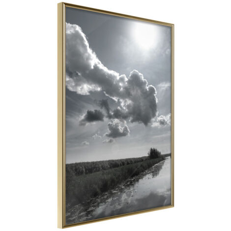 Affiche Murale Encadrée "Scorching Day" 21 x 30 cm Or