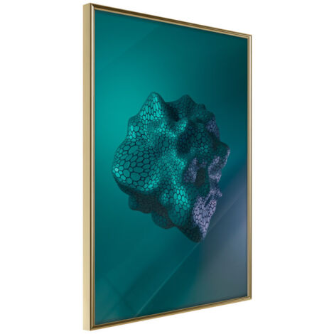 Affiche Murale Encadrée "Sea Fossil" 21 x 30 cm Or