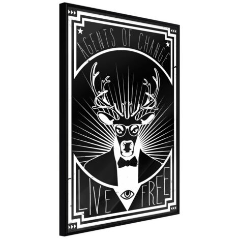 Affiche Murale Encadrée "Secret Agent" 30 x 42 cm Noir