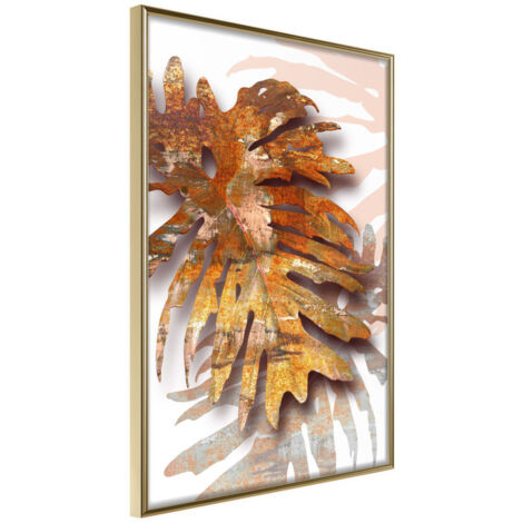 Affiche Murale Encadrée "September Leaves" 21 x 30 cm Or