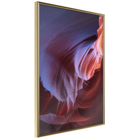 Affiche Murale Encadrée "Shades of Purple I" 30 x 42 cm Or