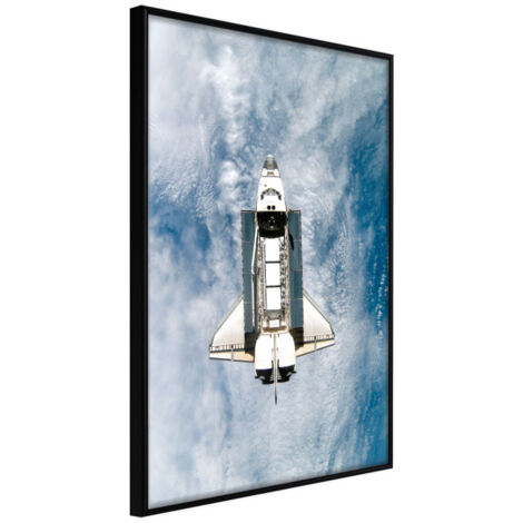 Affiche Murale Encadrée "Shuttle Flight" 21 x 30 cm Noir