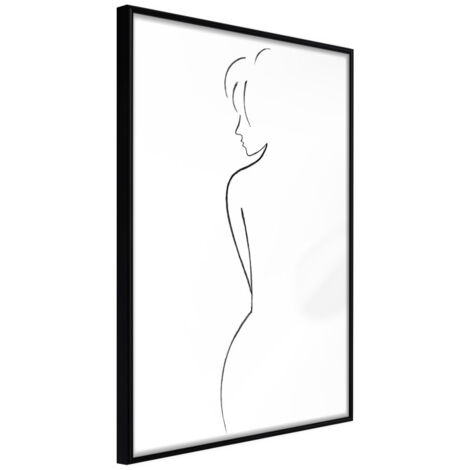Affiche Murale Encadrée "Silhouette" 30 x 42 cm Noir