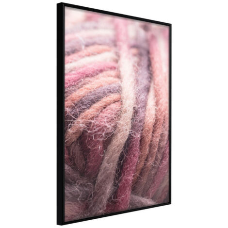 Affiche Murale Encadrée "Skein of Wool" 21 x 30 cm Noir