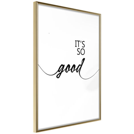 Affiche Murale Encadrée "So Good" 21 x 30 cm Or