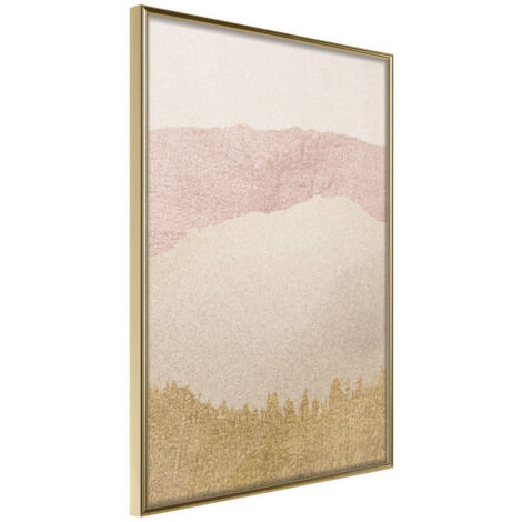 Affiche Murale Encadrée "Sound of Sand" 21 x 30 cm Or