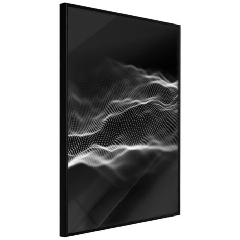 Affiche Murale Encadrée "Sound Wave" 30 x 42 cm Noir
