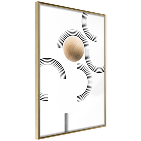Affiche Murale Encadrée "Sphere in a Trap" 21 x 30 cm Or