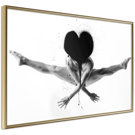 Affiche Murale Encadrée "Splits in the Air" 30 x 20 cm Or