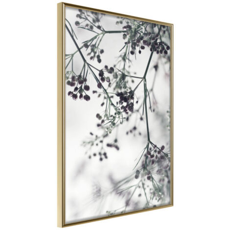Affiche Murale Encadrée "Sprinkled with Flowers" 21 x 30 cm Or