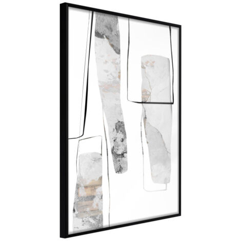 Affiche Murale Encadrée "Stalagmite and Stalactites" 21 x 30 cm Noir