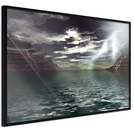 Affiche Murale Encadrée "Storm over the Canyon" 30 x 20 cm Noir