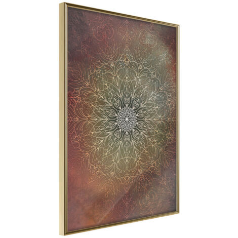 Affiche Murale Encadrée "Subdued Harmony" 21 x 30 cm Or