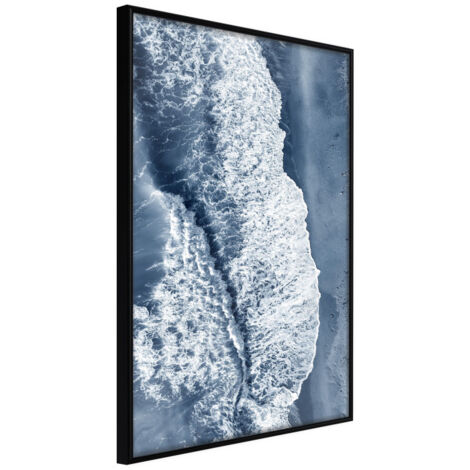 Affiche Murale Encadrée "Surf" 21 x 30 cm Noir