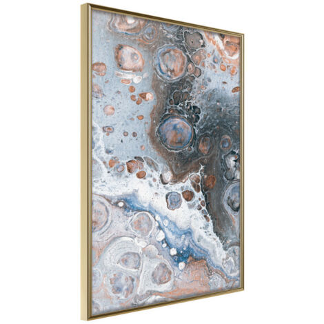 Affiche Murale Encadrée "Surface of the Unknown Planet II" 21 x 30 cm Or