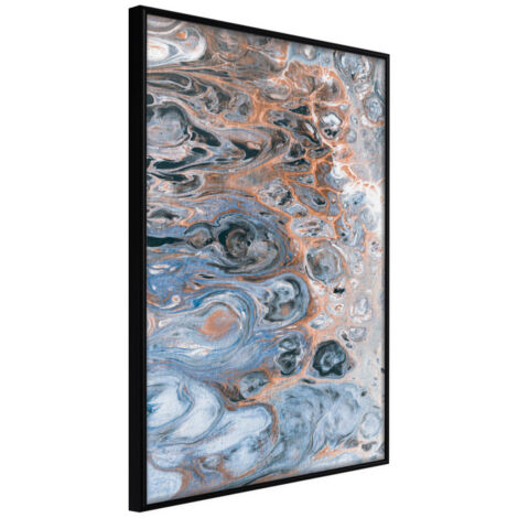 Affiche Murale Encadrée "Surface of the Unknown Planet III" 21 x 30 cm Noir
