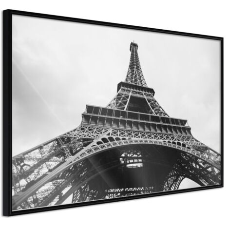 Affiche Murale Encadrée "Symbol of Paris" 30 x 20 cm Noir
