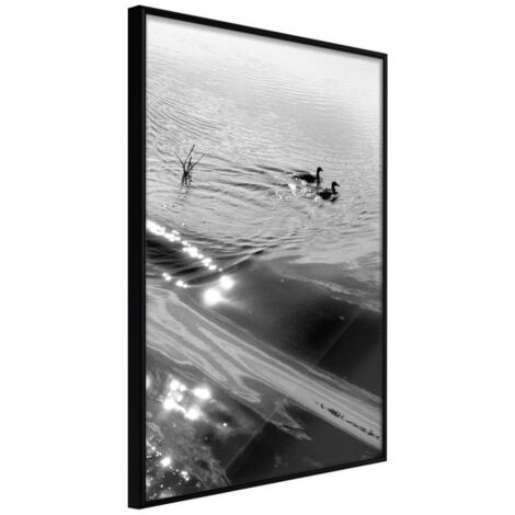 Affiche Murale Encadrée "Texture of Water" 30 x 42 cm Noir