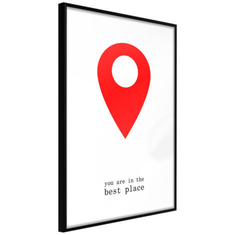 Affiche Murale Encadrée "The Best Location" 21 x 30 cm Noir