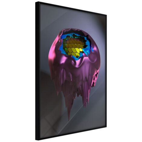Affiche Murale Encadrée "Throng of Thoughts" 21 x 30 cm Noir