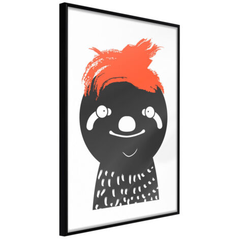 Affiche Murale Encadrée "Through Life With a Smile " 21 x 30 cm Noir