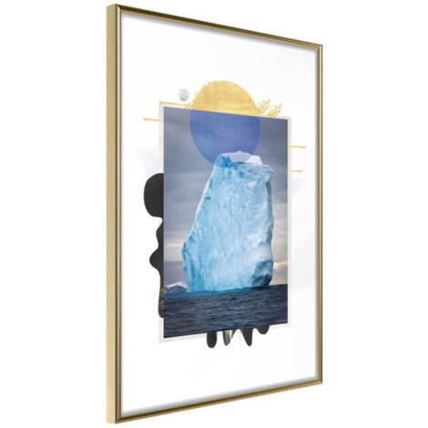 Affiche Murale Encadrée "Tip of the Iceberg" 21 x 30 cm Or