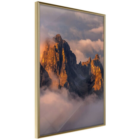 Affiche Murale Encadrée "To Reach the Clouds" 30 x 42 cm Or
