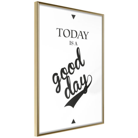 Affiche Murale Encadrée "Today III" 21 x 30 cm Or