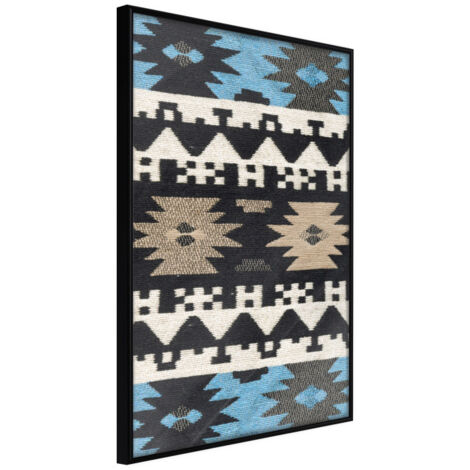 Affiche Murale Encadrée "Tribal Patterns" 30 x 42 cm Noir