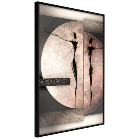 Affiche Murale Encadrée "Two Figures" 40 x 60 cm Noir
