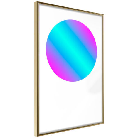 Affiche Murale Encadrée "Ultraviolet I" 21 x 30 cm Or