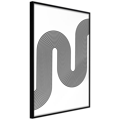 Affiche Murale Encadrée "Ups and Downs of Life" 21 x 30 cm Noir