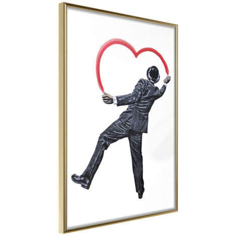 Affiche Murale Encadrée "Vandal Heart" 30 x 42 cm Or