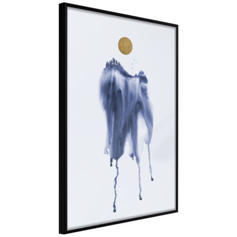 Affiche Murale Encadrée "Waterfall of Colour" 21 x 30 cm Noir