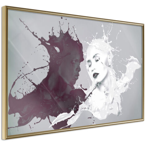 Affiche Murale Encadrée "Well-Matched Couple" 90 x 60 cm Or