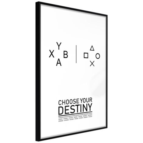 Affiche Murale Encadrée "Which Team Are You On" 21 x 30 cm Noir