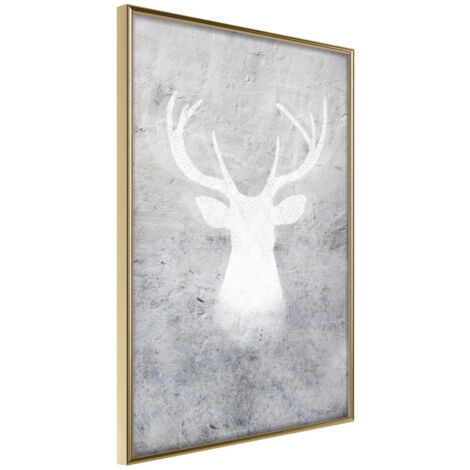 Affiche Murale Encadrée "White Shadow" 21 x 30 cm Or