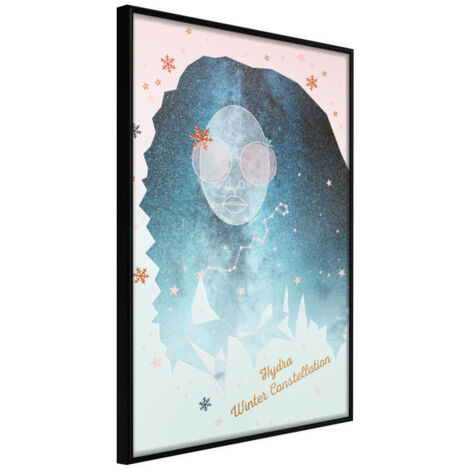 Affiche Murale Encadrée "Winter Constellation" 30 x 42 cm Noir