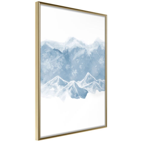 Affiche Murale Encadrée "Winter Wonderland" 21 x 30 cm Or