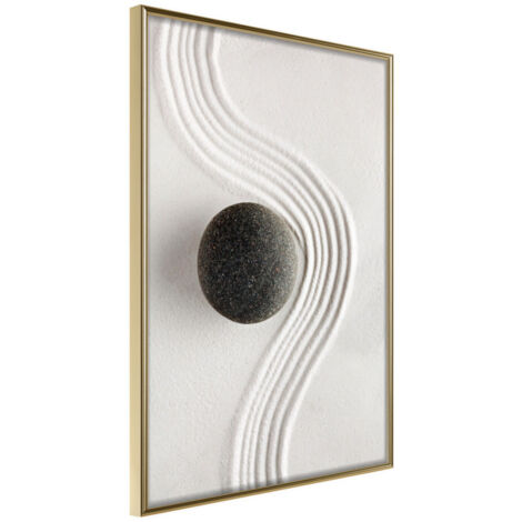 Affiche Murale Encadrée "Zen Garden" 21 x 30 cm Or